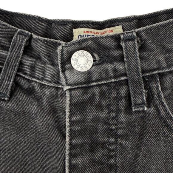 GUESS Vintage High Rise Cut Off Denim Shorts Size 27 Made In USA - Picture 3 of 6
